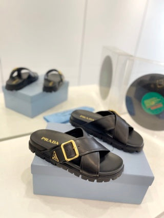 PRADA Men's Slides – Classic Italian Luxury