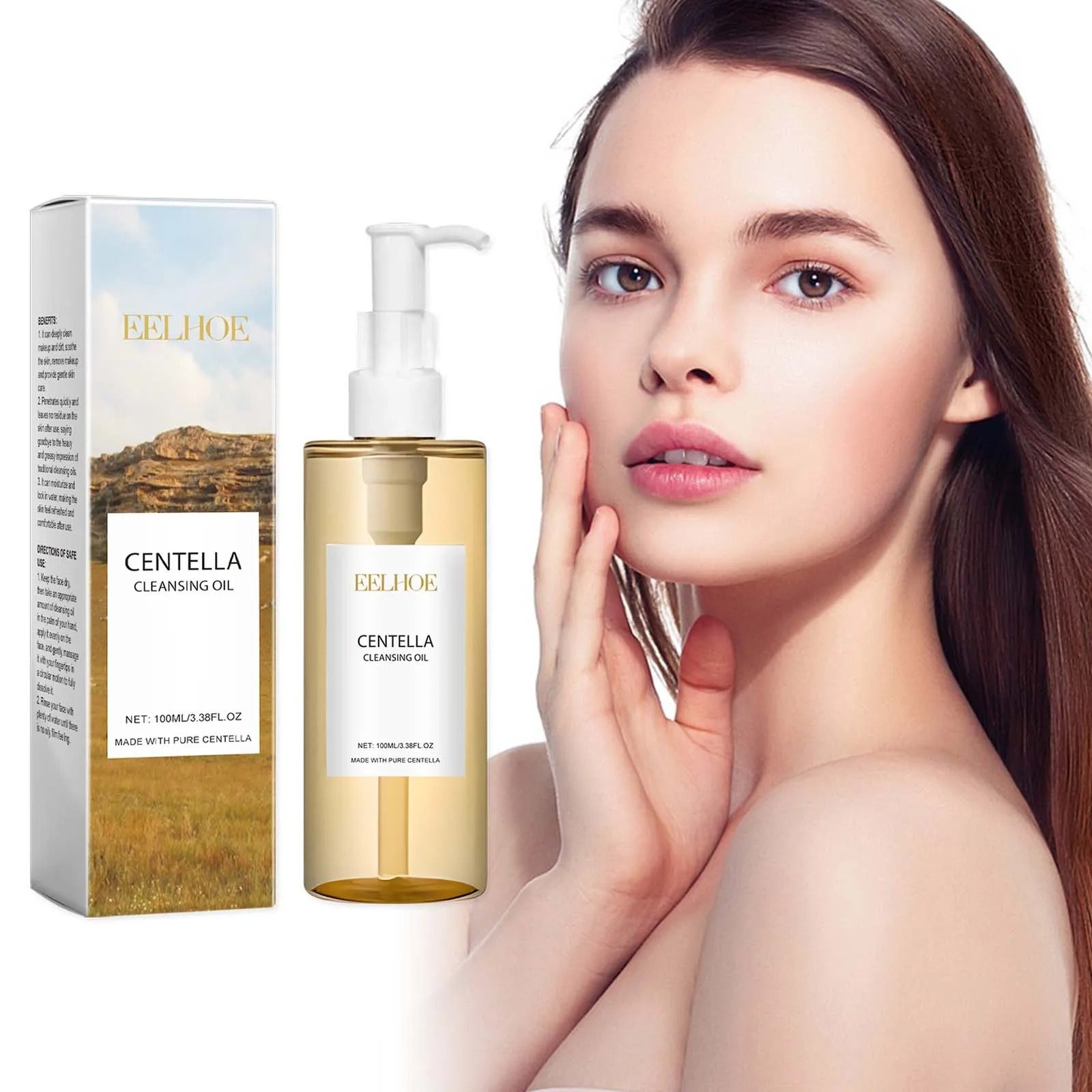 Centella Cleansing Oil Gentle Facial Makeup Remover Vitamin E Moisturizing Face Refresher Cleaning Oil Cleaning Nose Pores