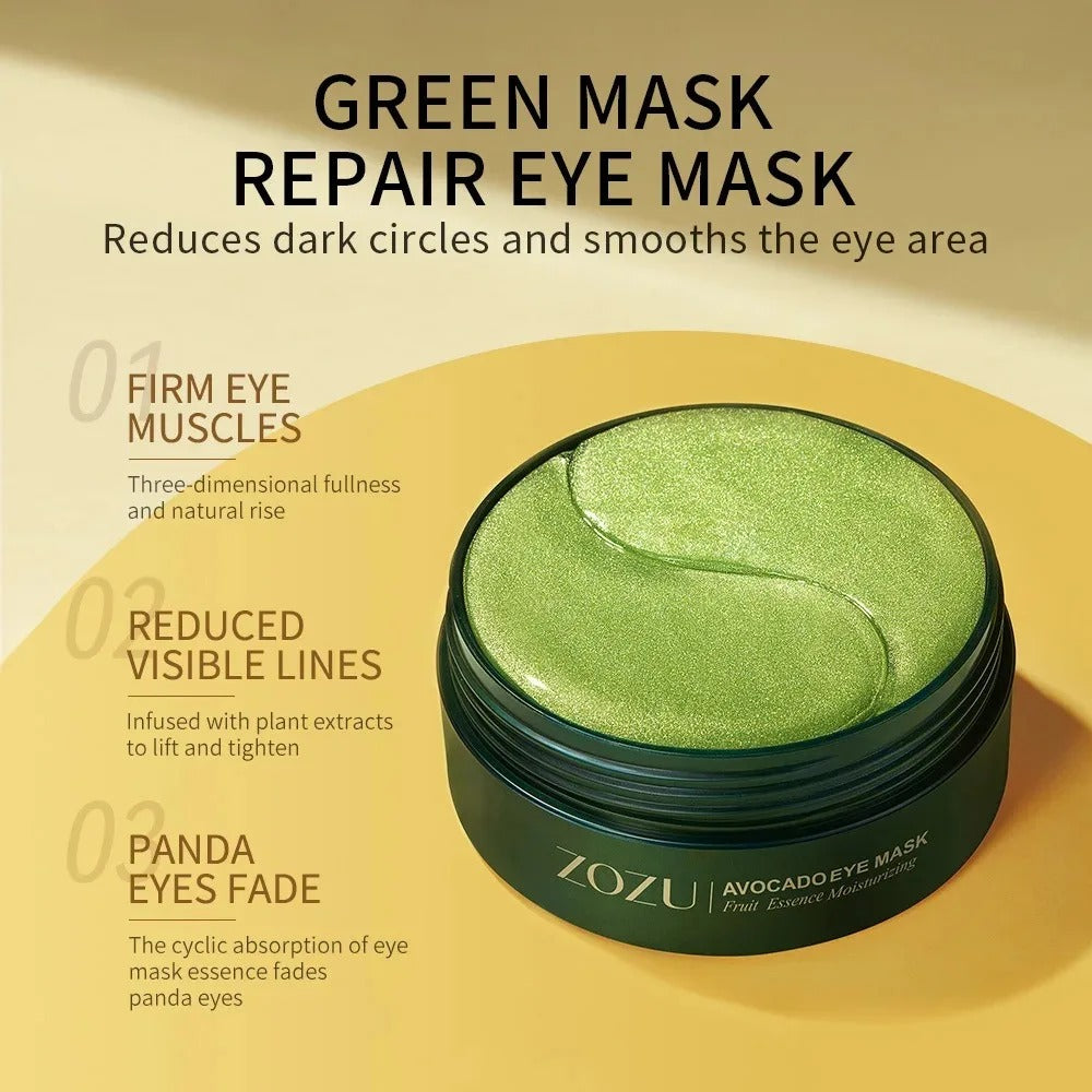 Pieces Eye Mask Avocado Gold Moisturize Firming Improve Eye Bags Eye Patches Anti Wrinkle Eye Patches for Dark Circles