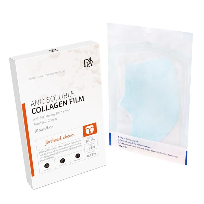 DLY Melting Collagen Film, Soluble Collagen Supplement Film, Created with Soluble collagen Film with Technology from Korea, for Forehead, Cheeks and Neck