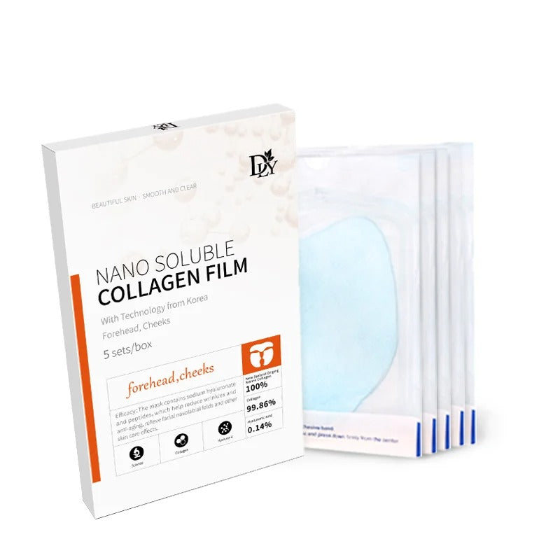 DLY Melting Collagen Film, Soluble Collagen Supplement Film, Created with Soluble collagen Film with Technology from Korea, for Forehead, Cheeks and Neck